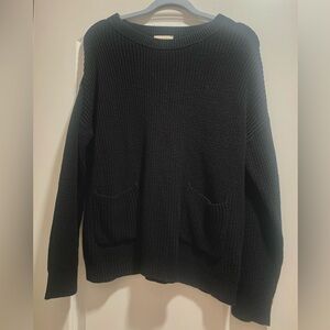 LOFT Black Crew Neck Sweater